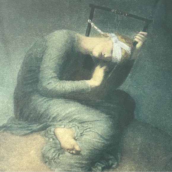 Vintage antique frame print Hope by George Frederic Watts art print litho 8x10 - Picture 2 of 16